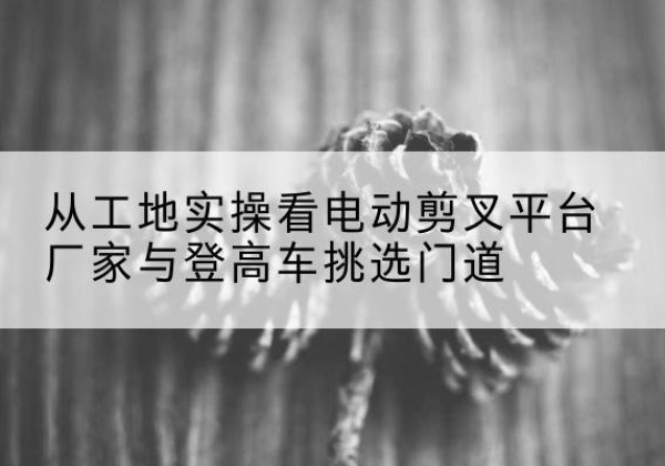 萝北电动剪叉升降平台厂家-从工地实操看电动剪叉平台厂家与登高车挑选门道